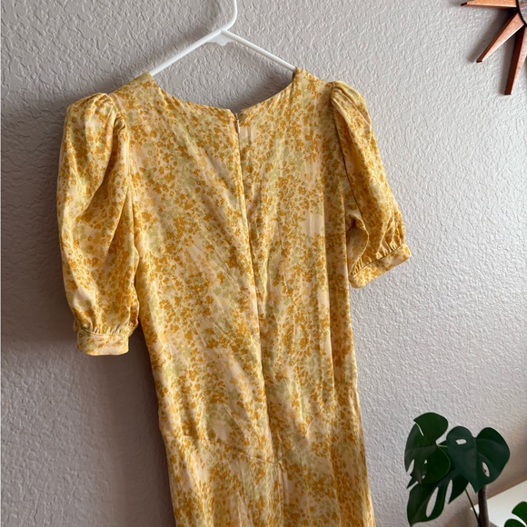 Reformation Naira Yellow Floral Dress NWT sz 8 Golden Meadow - Picture 3 of 10